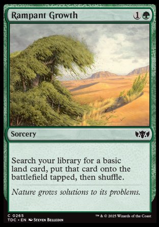 (265) Magic The Gathering Commander: Tarkir: Dragonstorm Single: Rampant Growth  Common