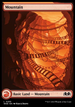 (265) Magic The Gathering Wilds of Eldraine Single: Mountain (V.1) Holo Land