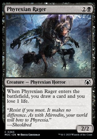 (265) Magic The Gathering Commander: March of the Machine Single: Phyrexian Rager  Common