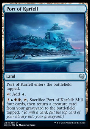 (265/285) Magic The Gathering Kaldheim Single: Port of Karfell Holo Uncommon