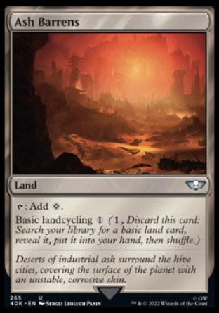 (265) Magic The Gathering Universes Beyond: Warhammer 40000 Single: Ash Barrens  Uncommon
