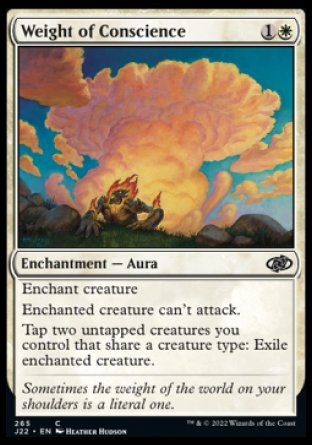 (265) Magic The Gathering Jumpstart 2022 Single: Weight of Conscience  Common