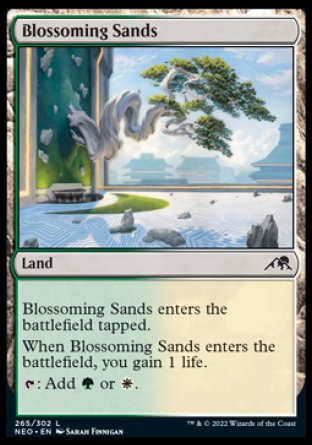(265) Magic The Gathering Kamigawa: Neon Dynasty Single: Blossoming Sands  Common