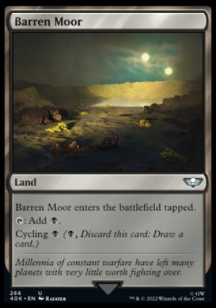 (266) Magic The Gathering Universes Beyond: Warhammer 40000 Single: Barren Moor Holo Uncommon