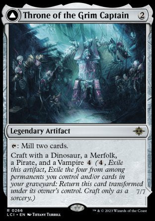 (266) Magic The Gathering The Lost Caverns of Ixalan Single: Throne of the Grim Captain // The Grim Captain  Rare