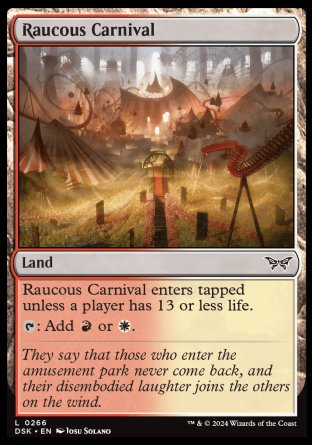 (266) Magic The Gathering Duskmourn: House of Horror Single: Raucous Carnival Holo Common