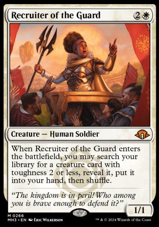 (266) Magic The Gathering Modern Horizons 3 Single: Recruiter of the Guard  Holo Mythic