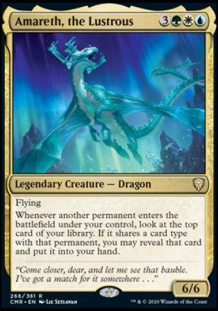 (266/361) Magic The Gathering Commander Legends Single: Amareth, the Lustrous Holo Rare