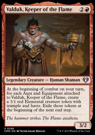 (266) Magic The Gathering Commander Masters Single: Valduk, Keeper of the Flame  Uncommon