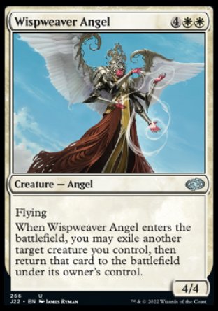 (266) Magic The Gathering Jumpstart 2022 Single: Wispweaver Angel  Uncommon