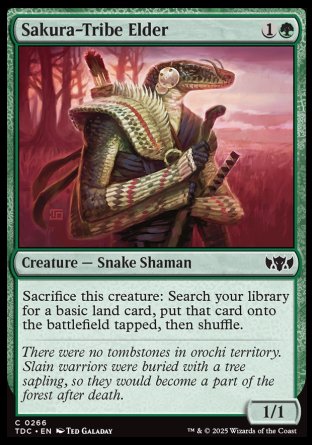 (266) Magic The Gathering Commander: Tarkir: Dragonstorm Single: Sakura-Tribe Elder  Common