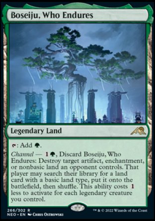 (266) Magic The Gathering Kamigawa: Neon Dynasty Single: Boseiju, Who Endures  Rare