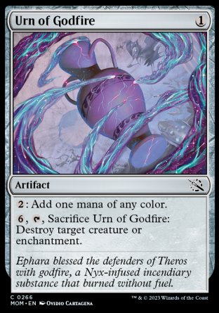 (266) Magic The Gathering March of the Machine Single: Urn of Godfire Holo Common