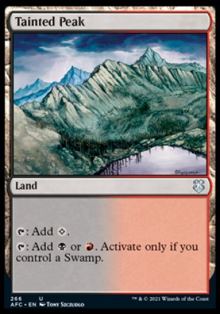 (266) Magic The Gathering Commander: Adventures in the Forgotten Realms Single: Tainted Peak  Uncommon