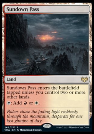 (266) Magic The Gathering Innistrad: Crimson Vow Single: Sundown Pass Holo Rare