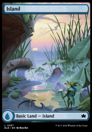 (267) Magic The Gathering Bloomburrow Single: Island (V.2) Holo Land