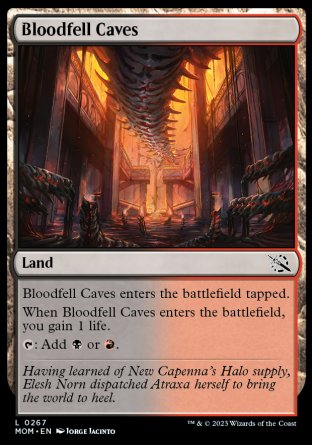 (267) Magic The Gathering March of the Machine Single: Bloodfell Caves Holo Common