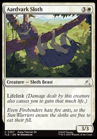 (267) Magic The Gathering Magic: The Gathering | Avatar: The Last Airbender: Eternal Single: Aardvark Sloth (V.2)  Common