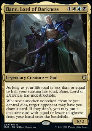 (267) Magic The Gathering Commander Legends: Battle for Baldur's Gate Single: Bane, Lord of Darkness  Rare