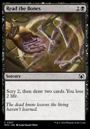 (267) Magic The Gathering Commander: March of the Machine Single: Read the Bones  Common