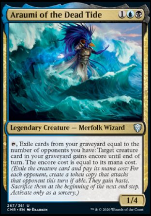 (267/361) Magic The Gathering Commander Legends Single: Araumi of the Dead Tide Holo Uncommon
