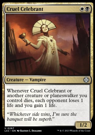 (267) Magic The Gathering Commander: The Lost Caverns of Ixalan Single: Cruel Celebrant  Uncommon