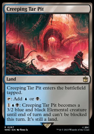 (267) Magic The Gathering Universes Beyond: Doctor Who Single: Creeping Tar Pit Holo Rare