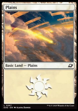 (267) Magic The Gathering Edge of Eternities Single: Plains (V.2) Holo Land