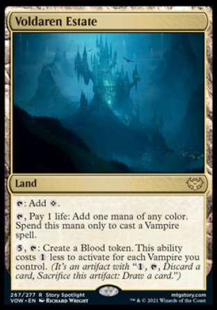 (267) Magic The Gathering Innistrad: Crimson Vow Single: Voldaren Estate Holo Rare