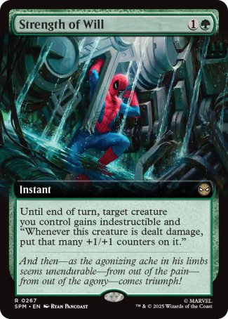 (267) Magic The Gathering Magic: The Gathering | Marvel's Spider-Man: Extras Single: Strength of Will Holo Rare