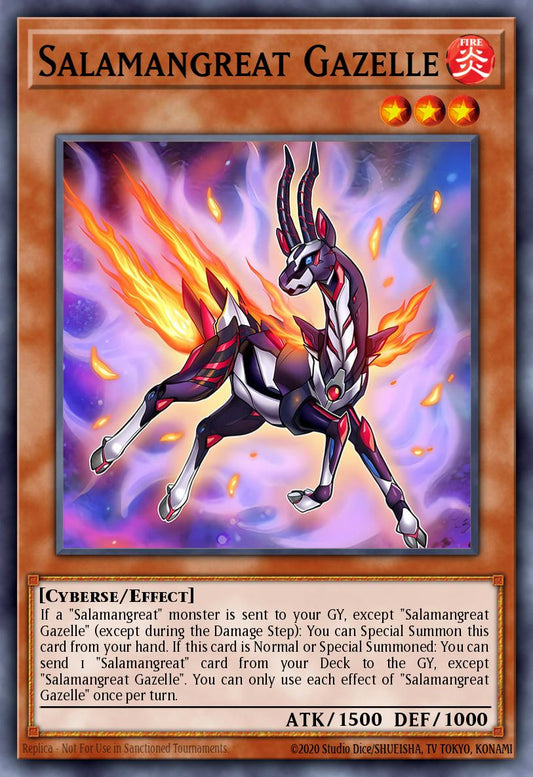 (049) YuGiOh TCG MP24: 25th Anniversary Tin: Dueling Mirrors Single: Salamangreat Gazelle  Quarter Century Secret Rare
