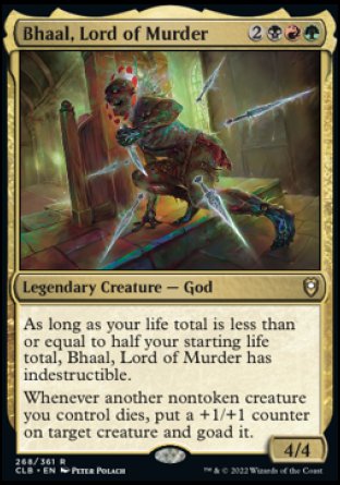 (268) Magic The Gathering Commander Legends: Battle for Baldur's Gate Single: Bhaal, Lord of Murder Holo Rare