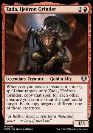 (268) Magic The Gathering Commander Masters Single: Zada, Hedron Grinder  Uncommon