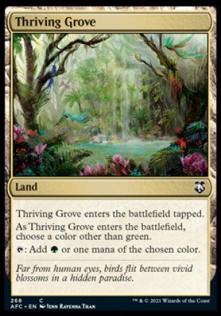 (268) Magic The Gathering Commander: Adventures in the Forgotten Realms Single: Thriving Grove  Common