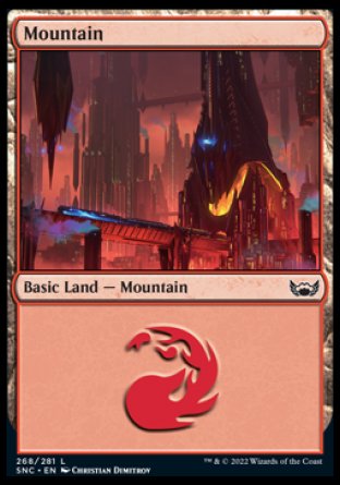 (268) Magic The Gathering Streets of New Capenna Single: Mountain (V.3)  Land