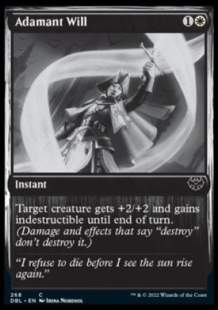 (268) Magic The Gathering Innistrad: Double Feature Single: Adamant Will Holo Common