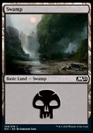 (268) Magic The Gathering Core 2021 Single: Swamp (V.3)  Land