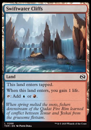 (268) Magic The Gathering Tarkir: Dragonstorm Single: Swiftwater Cliffs Holo Common