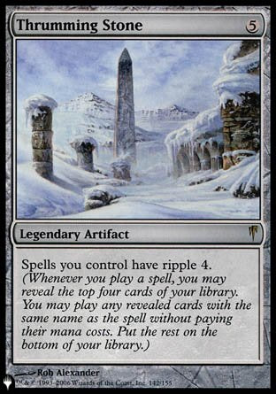 (142) Magic The Gathering The List Single: Thrumming Stone  Rare