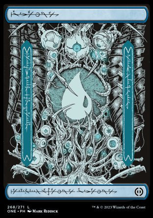 (268) Magic The Gathering Phyrexia: All Will Be One Single: Island (V.2) Holo Land