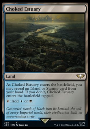 (268) Magic The Gathering Universes Beyond: Warhammer 40000 Single: Choked Estuary Holo Rare