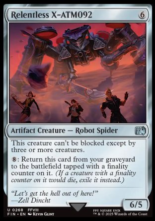 (268) Magic The Gathering Magic: The Gathering - FINAL FANTASY Single: Relentless X-ATM092  Uncommon