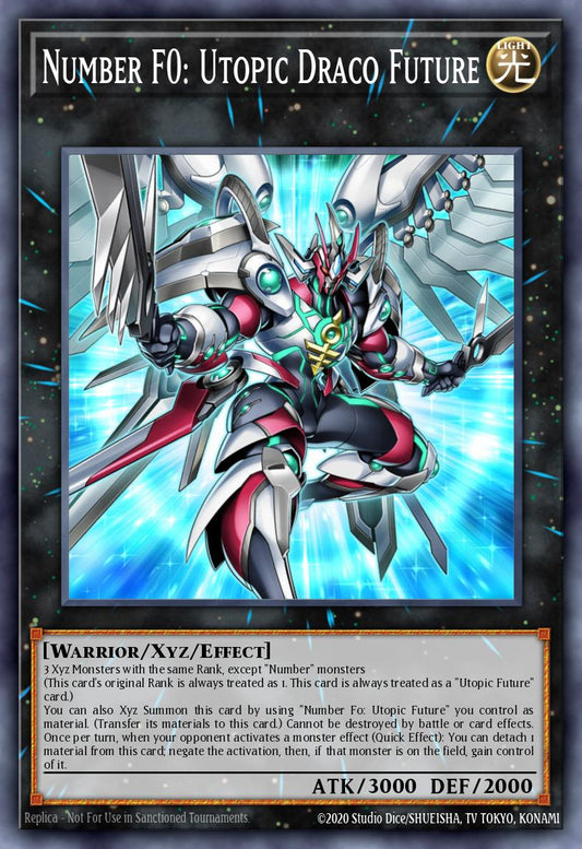 (037) YuGiOh TCG MP24: 25th Anniversary Tin: Dueling Mirrors Single: Number F0: Utopic Draco Future  Quarter Century Secret Rare