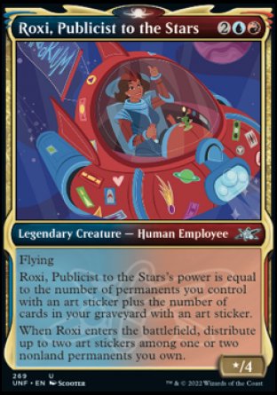 (269) Magic The Gathering Unfinity: Extras Single: Roxi, Publicist to the Stars (V.1)  Uncommon