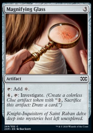 (269/332) Magic The Gathering Double Masters Single: Magnifying Glass Holo Common