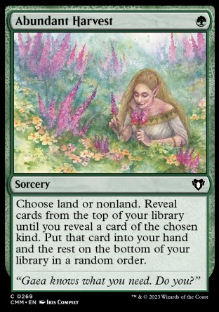 (269) Magic The Gathering Commander Masters Single: Abundant Harvest Holo Common
