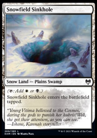 (269/285) Magic The Gathering Kaldheim Single: Snowfield Sinkhole Holo Common