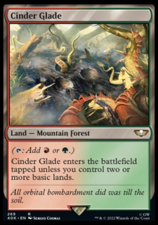 (269) Magic The Gathering Universes Beyond: Warhammer 40000 Single: Cinder Glade Holo Rare