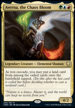 (269/361) Magic The Gathering Commander Legends Single: Averna, the Chaos Bloom Holo Rare