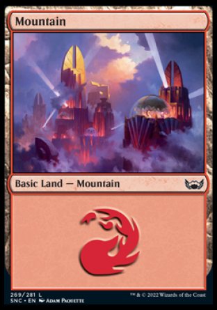 (269) Magic The Gathering Streets of New Capenna Single: Mountain (V.4) Holo Land